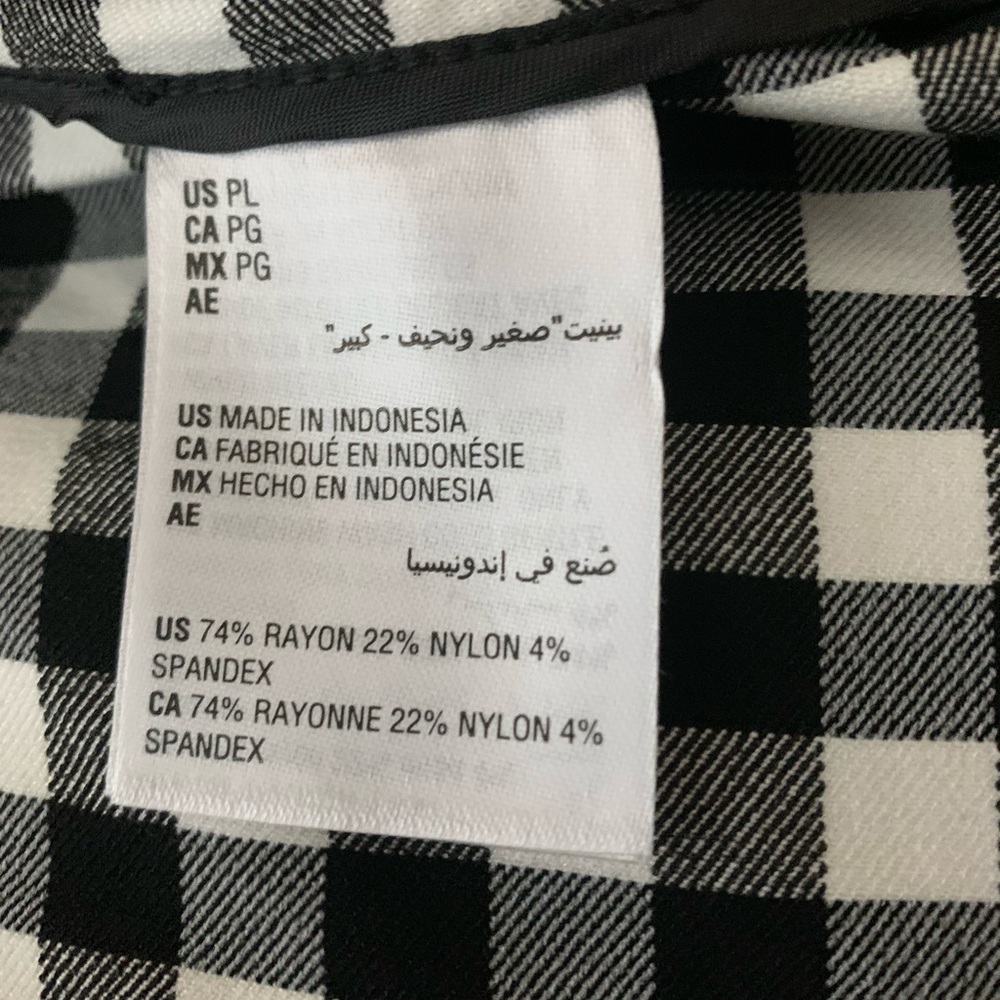INC Women’s Black and White Gingham Blazer Jacket LP - Picture 5 of 9